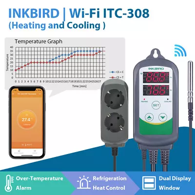 $39.99 • Buy Programmable 308 Wifi Temperature Controller Digital Smart Thermostat APP EU C/F