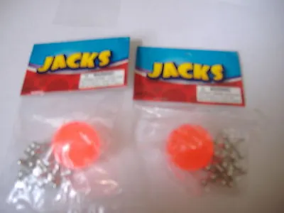 2 Set Of Metal Jacks With Red Rubber Ball 8 Metal Jacks And 1 Ball Classic Game • $6.98