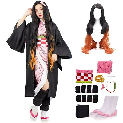 $36.79 • Buy Demon Slayer Kamado Nezuko Halloween Cosplay Costume&Accessories Outfit Set