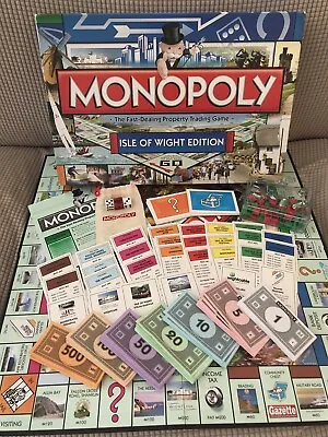 Hasbro Monopoly - Isle Of Wight Edition COMPLETE Rare Version Classic Board Game • £19.99