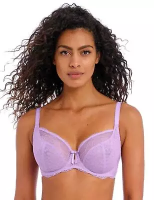 Freya Fancies Plunge Bra 1011 Underwired Non-Padded Bras Lingerie Purple Rose • £22.50