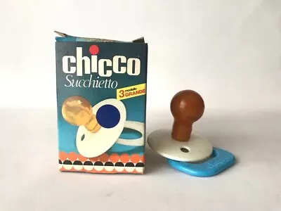 Vintage Chicco Baby Schnuller Succhietto Artsana Pacifier Rubbber  Size 3 Blue • $20