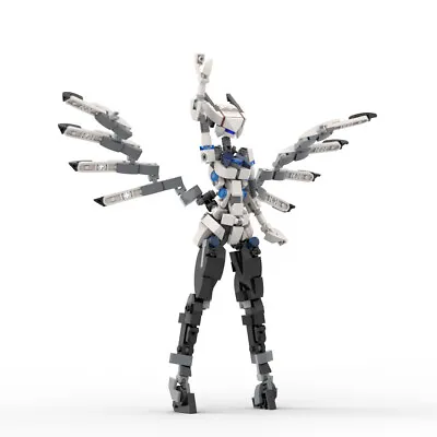 2-in-1 Female Mech Warrior Angel Mobile Suit / Female Robot With Wings 305 Piece • $20.29