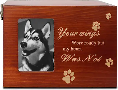 Pet Urns For Dogs Ashes Memorial Wooden Pet Urn For Dog Ashes Small Cat/Dog Urns • $15.99
