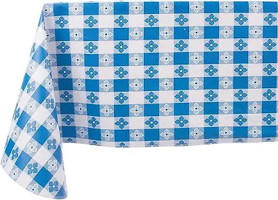 Yourtablecloth Checkered Vinyl Tablecloth With Flannel Backing For... • $35.99