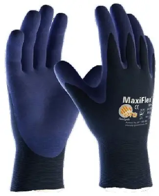 3 PAIRS ATG MaxiFlex Elite Gloves Nitrile Foam Work Glove Breathable & Washable • £9.99