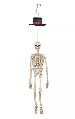 42  Hanging Skeleton C/w Sound Activated Drop Down/Move Up Action Halloween Prop • £28.75