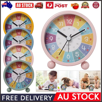 Kids Alarm Clocks Silent Non Ticking Battery Powered Table Clock Analog Quartz • $18.87