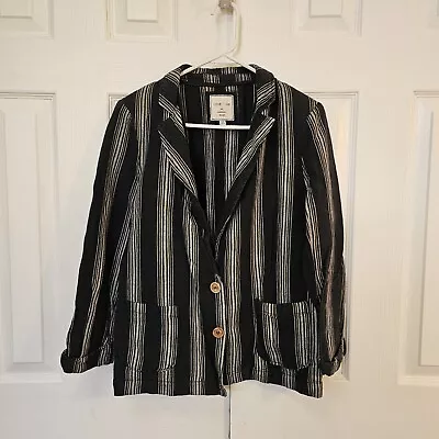 Forever 21 I Love H81 Striped Casual Striped Blazer Jacket Size Medium Women • $15