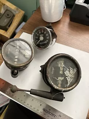 ANTIQUE STEWART SPEEDOMETER SEASON MILES TRIP 3 1/4  Model T Lot Of 3 For Parts • $99.95