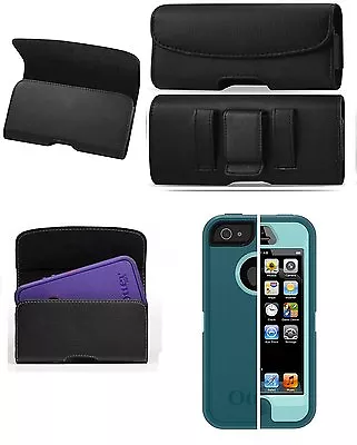 XL Leather Belt Clip Holster For Samsung Galaxy & IPhone  Fit Otterbox On Phone • $8.78