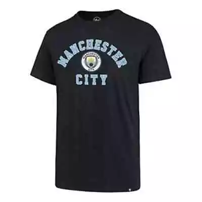 Manchester City FC  Men's Tee Shirt Soccer Large Navy Cotton Shirt L New Crew • $26