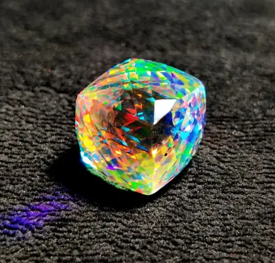 97.65 Ct Certified Natural Cube Cut Rainbow Color Best Mystic Quartz Gemstone • $26.85