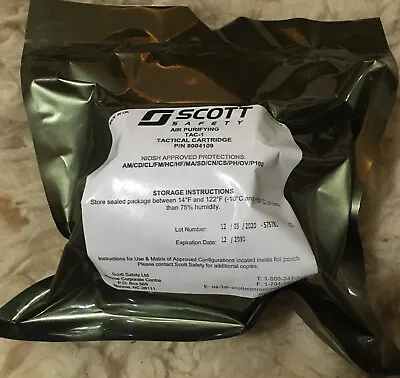 Scott CFR22 TAC-1 Filter Exp 2030 40mm Foil Seal Nuclear Riot S10 FM12 Mask NBC • £29.95