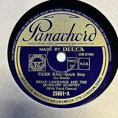 Eurojazz: Brian Lawrance’s Quaglino Quartet - ’tiger Rag’ 1934 Panachord 78! • $18.94