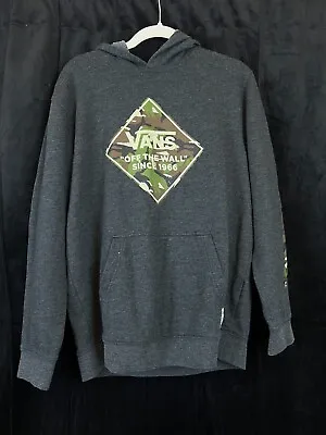 Vans Boys Camo Logo Graphic Hoodie Sweatshirt Soft Size Extra Large XL • £20.10