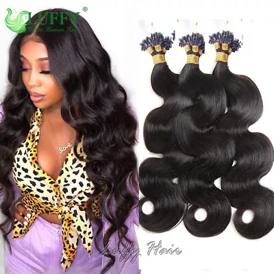 Body Wave Micro Loop Ring Human Hair Extensions Brazilian Remy Micro Link Hair • $121.77