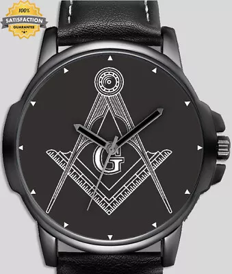 Masonic Square & Compass Art Free Mason Beautiful Unique Wrist Watch • £31.94