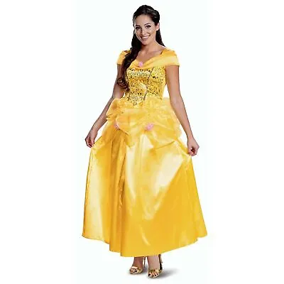 £45.99 • Buy Women`s Official Disney Classic Belle Costume Adult Princess Fancy Dress