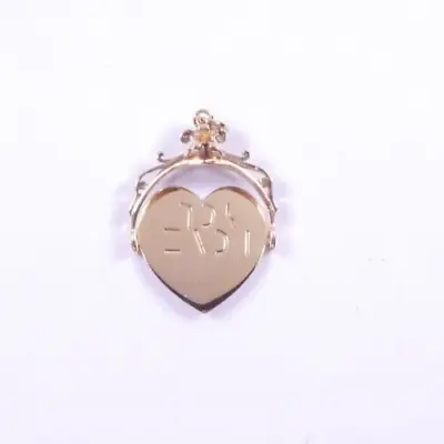 Pendant Vintage I Love You Spinner 30mm Height 9 Carat Yellow Gold Hallmarked • $186.64