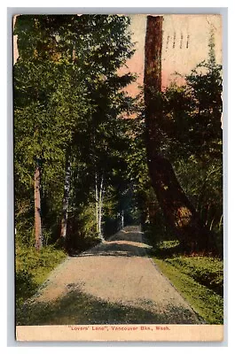 Postcard Vancouver Washington Lovers Lane Country Road • $3.95