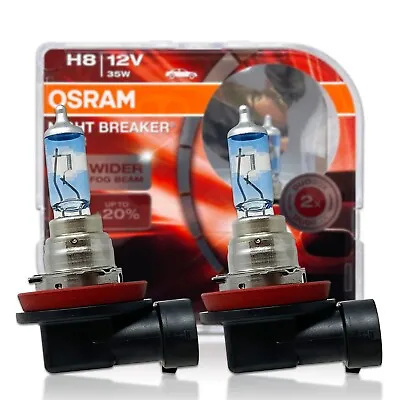 Osram H8 Night Breaker Laser Halogen Fog Headlight Bulbs | 64212NL | Pack Of 2 • $39.99