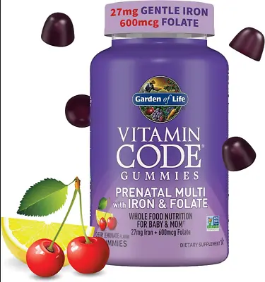 Garden Of Life Vitamin Code Gummies Prenatal Multi With Iron & Folate 90 Gummie • $21.50