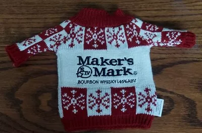 Maker's Mark Bourbon Bottle Holiday Sweater Fits 750ml & 1L - NEW • $13.99