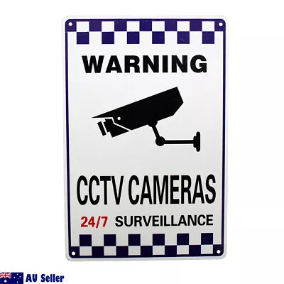 Warning CCTV Surveillance Camera In Use Sign 300x200mm Metal Al Waterproof • $15.24