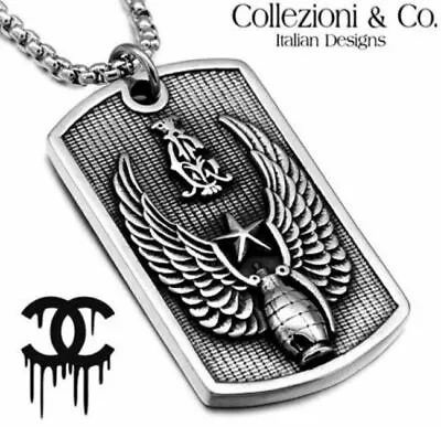 US Army Military Salute Veteran Stainless Steel Pendant Chain 24  Necklace Gift • $12.99