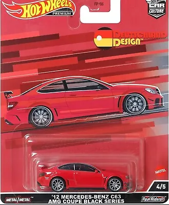 Hot Wheels Premium Design '12 Mercedes-benz C63 Amg Coupe Black Series Hcj79 • £10.67