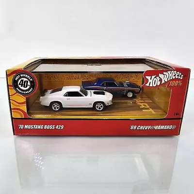 Hot Wheels 100% Motown Metal 70 Mustang Boss 429 & 69 Chevy Camaro Diecast 1:64 • $23.98