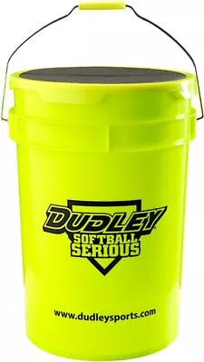 Dudley Empty Softball Bucket With Padded Lid NEON YELLOW • $35.04
