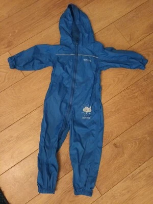 £7 • Buy REGATTA PUDDLE SUIT KIDS BREATHABLE WATERPROOF ALL IN ONE RAINSUIT 36 Months- 48