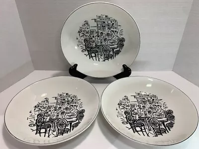 3 Mikasa Ultima+ Parisian Scenes Pasta Soup Bowls MW & DW Safe Freezer To Oven • $32.75