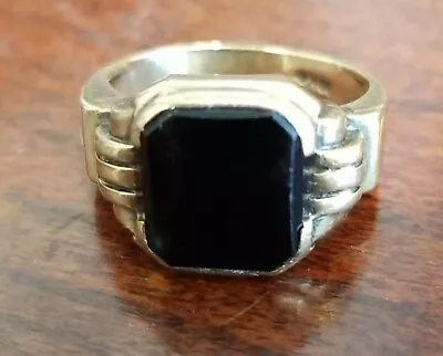 10K Onyx Ring 5 1/2 • £216.95