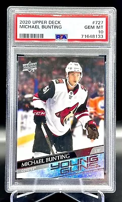 2020-21 Upper Deck Extended Series Michael Bunting Young Guns Psa 10 • $39.98