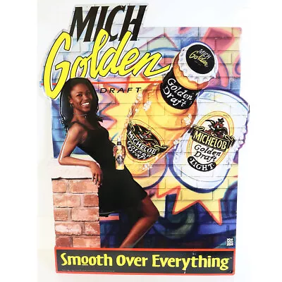 Michelob Mich Golden Draft Light Metal Wall Sign Decoration Advertisement 30x22  • $34.95