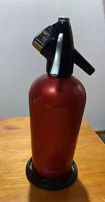 Vintage  Anodised Red Soda Syphon “sparklets “england With Stand • $30