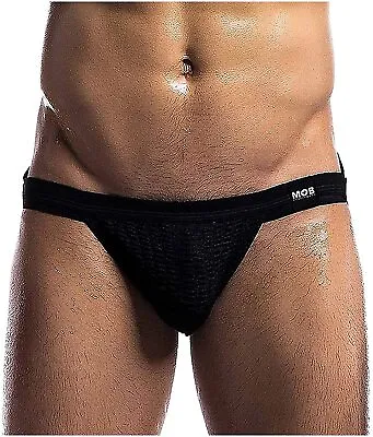 £12.99 • Buy Jockstrap Mens Black Swimmers Knitted Pouch Fronted Jock Strap Underwear