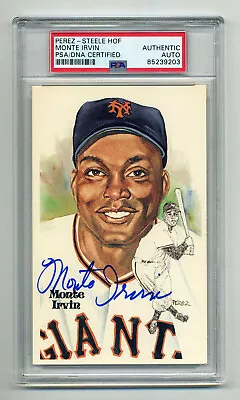 MONTE IRVIN AUTOGRAPHED PEREZ STEELE POST CARD - NICE And  PSA/DNA Encapsulated • $29.99