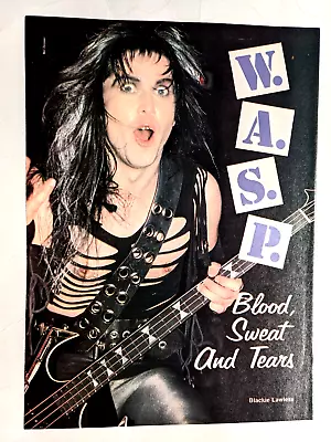 W.a.s.p. / Blackie Lawless Live / Magazine Full Page Pinup Poster Clipping (5) • $14.99