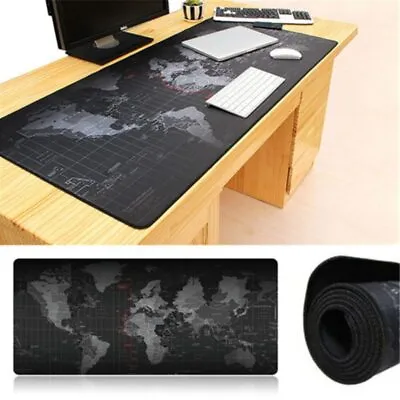 Anti-slip World Map Pattern Large Gaming Mouse Pad Keyboard Mat Desk Mousepad • $23.06