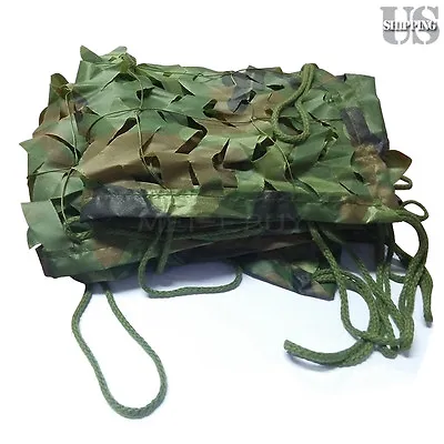 Military Camouflage Netting Hunting Camo Camping Net Woodland Desert Leaves NEW • $8.54