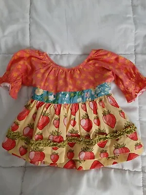 Matilda Jane Dress Infant Size 12 Months Strawberries • $14.99