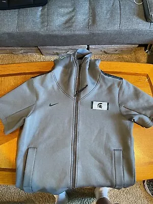 Mens Nike Michigan State Spartans Full Zip Team Issued Jacket Gray Size XL NWOT • $69.99