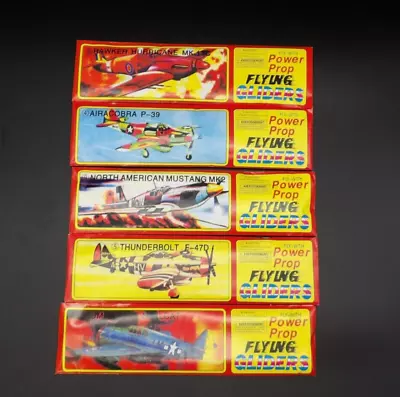 Lot Of 5 Vintage Sealed Power Prop Flying Gliders Airplanes Models #4567 & 9 • $12.75