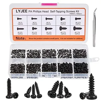 Small Screws Assortment Kit 1000pcs Miniature Phillips Replacement Screws For Gl • $12.88