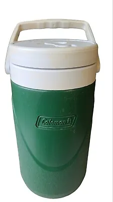 Coleman Water Jug Cooler Green 1/2 Gallon With Handle And Pour Spout Made In USA • $13.99