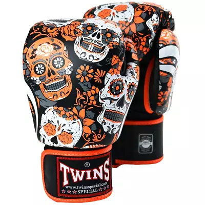 Boxing Gloves Twins Special FBGV-53 Orange Fancy • $150